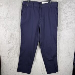 Carhartt Pants Mens 36x34 Navy Blue FR Flame‎ Resistant Cheyenne Twill Workwear